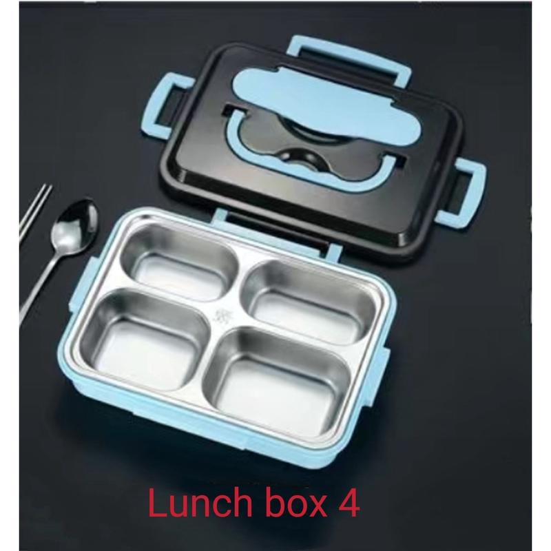 Lengkap Dengan Tas Biru dan Alat Makan! Lunch Box Kotak Makan Kotak Bekal Berkualitas Stainless Steel Anti Tumpah dan Tahan Panas 5