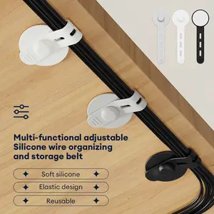 【COD】[Model Terbaru]Multi-Purpose Silicone Cable Tie Elastic Cord Organizer untuk Kabel Data & Tas Makanan Dapat Digunakan Ulang