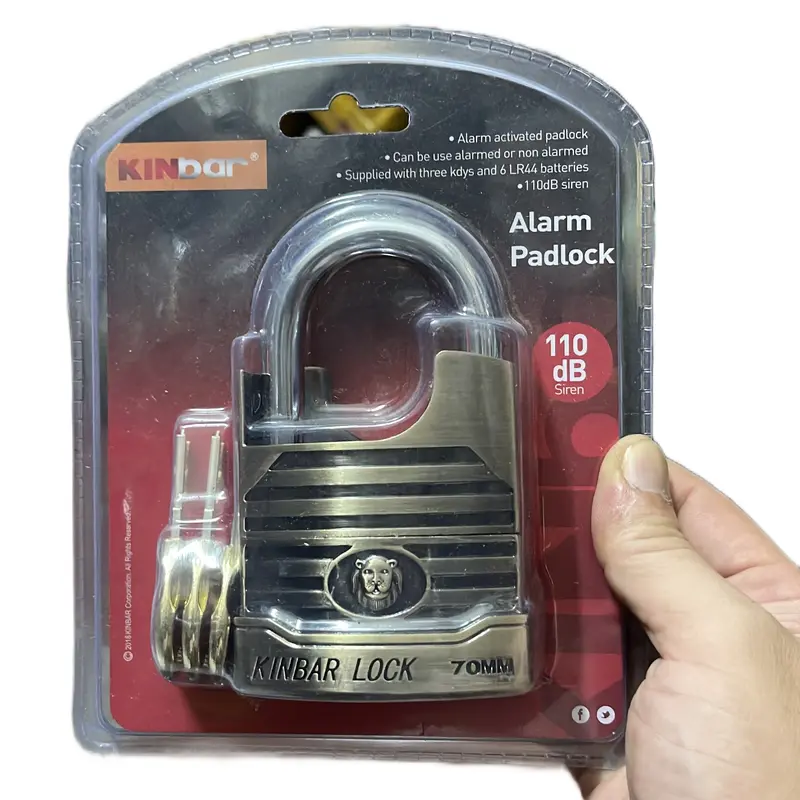 Ổ khóa báo động chống trộm Kinbar K06 cao cấp màu đồng chính hãng bảo hành 12 tháng 0