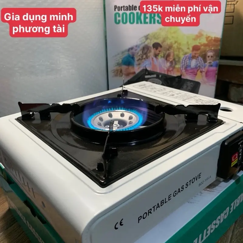 Bếp ga mini chống cháy nổ ,chống gió công suất 2900w bảo hành 12 tháng . Bếp ga du lịch dùng để ăn lẩu nướng . 1