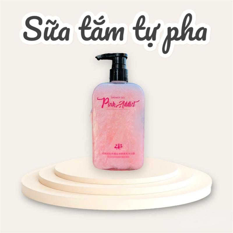 SỮA TẮM TỰ PHA HƯƠNG NƯỚC HOA 400ml ( 2 MÀU HỒNG TÍM ) Nữ 5