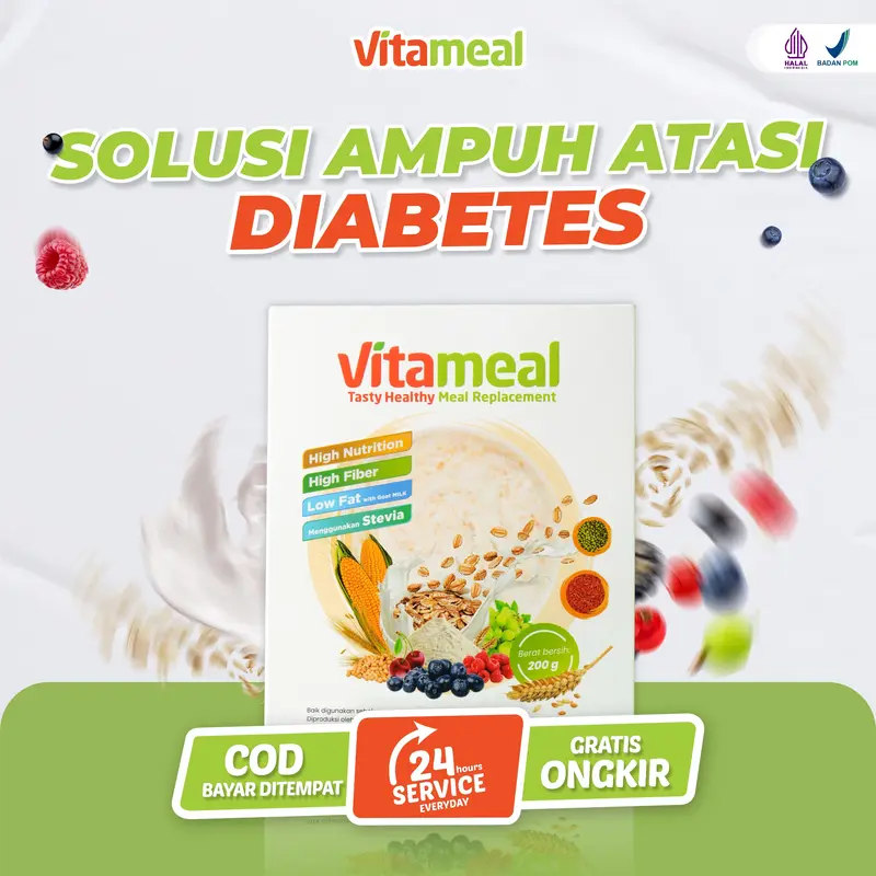 VITAMEAL Sereal Turunkan Gula Darah 200gr Rendah gula Organik 0