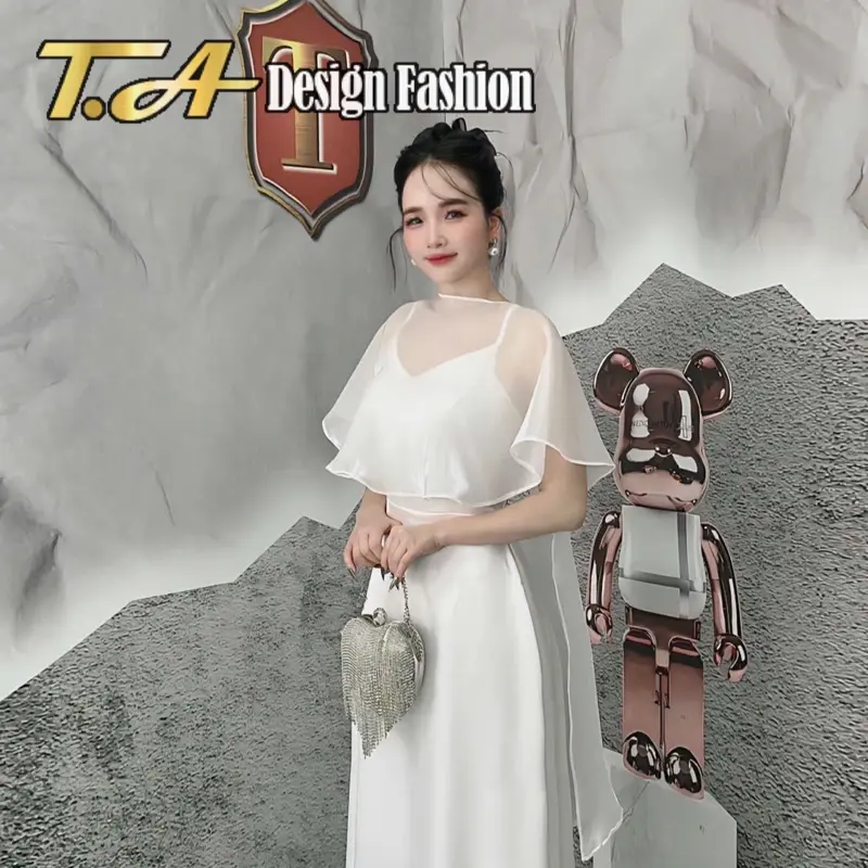 [T-A] Đầm Dạ Hội Phi Lụa Thiết Kế  Cao Cấp