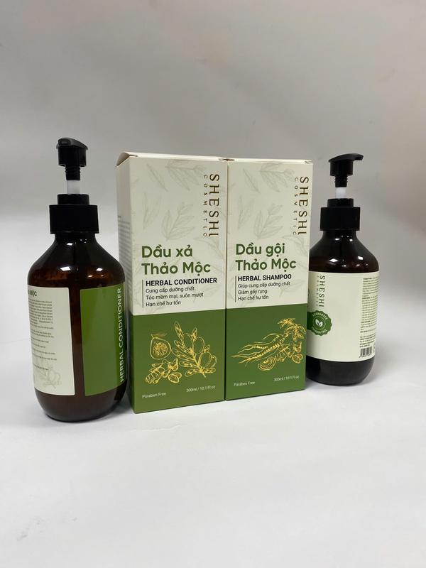 [SheShi x Hàn Trang] Combo Dầu Gội, Dầu Xả Thảo Mộc 300 ml,  Chăm sóc tóc, Nữ Gội Đầu 3