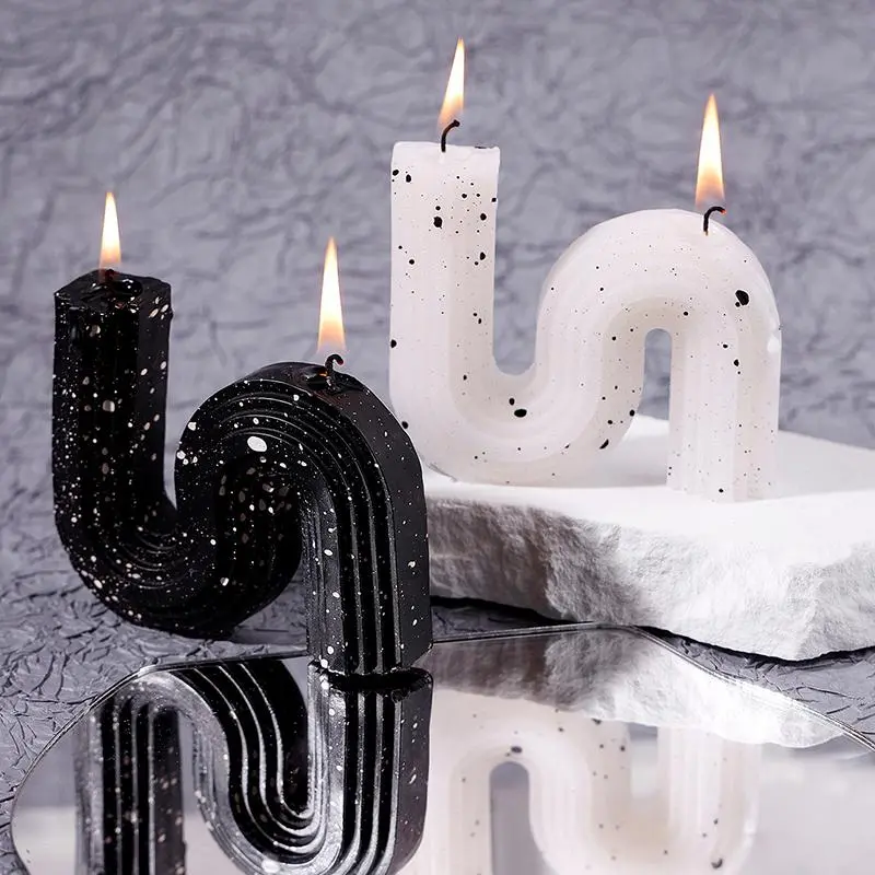 S Shaped Scented Candle, 2 Counts/set Creative Aromatherapy Candle, Decorative Candle for Home Party Wedding, Home Decor, Gift for Friends & Family
