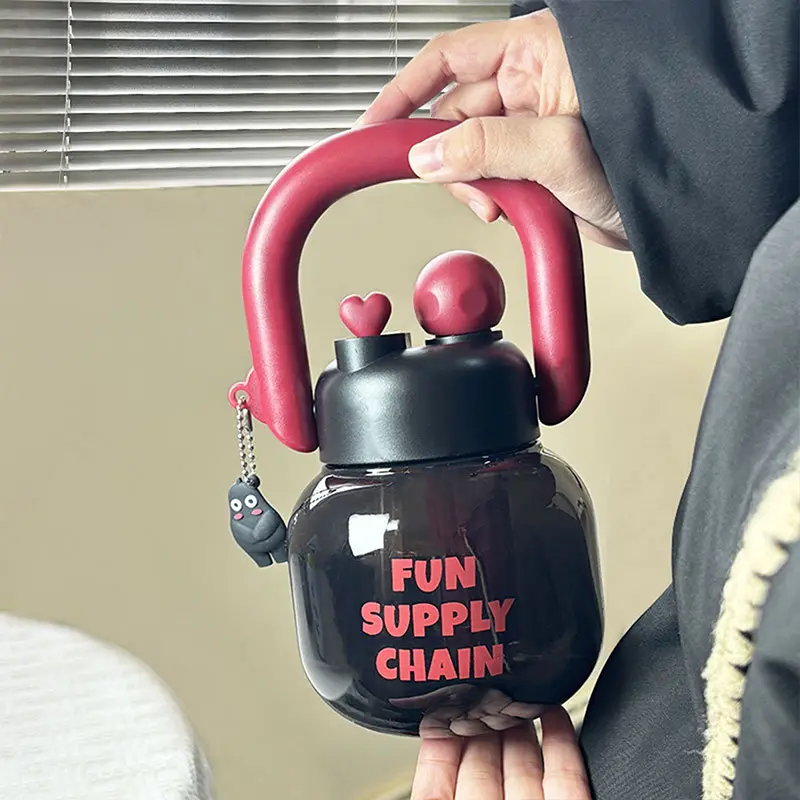 Large Capacity Portable Kettle Straw Big Belly Cup Portable High Temperature Resistant Water Cup Internet Celebrity Water Bottle