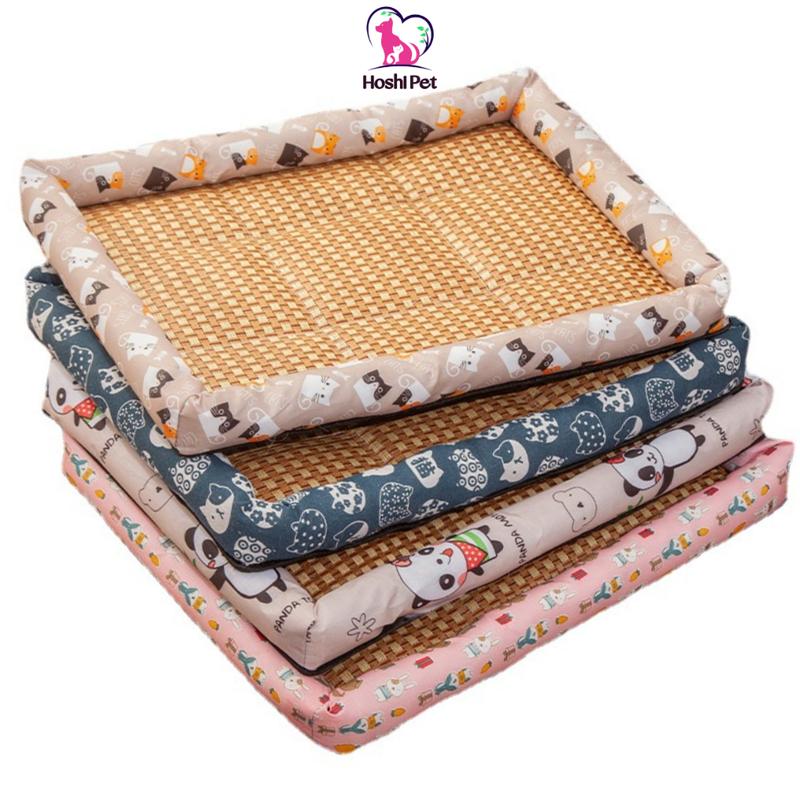 Đệm chiếu cho thú cưng thoáng mát mùa hè Hoshi Pet NN05- Thảm nệm trải giường mát mẻ cho chó mèo