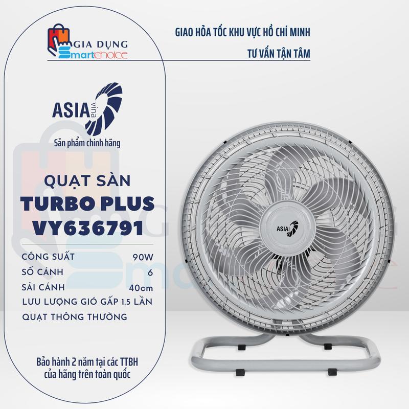  Quạt Sàn Turbo Plus ASIA Quạt Sàn ASIAVINA Turbo Plus VY636791 VY636891  Mã Cũ STB1601 VY636790 VY636890  90W BH 2 Năm Giao Hỏa Tốc 