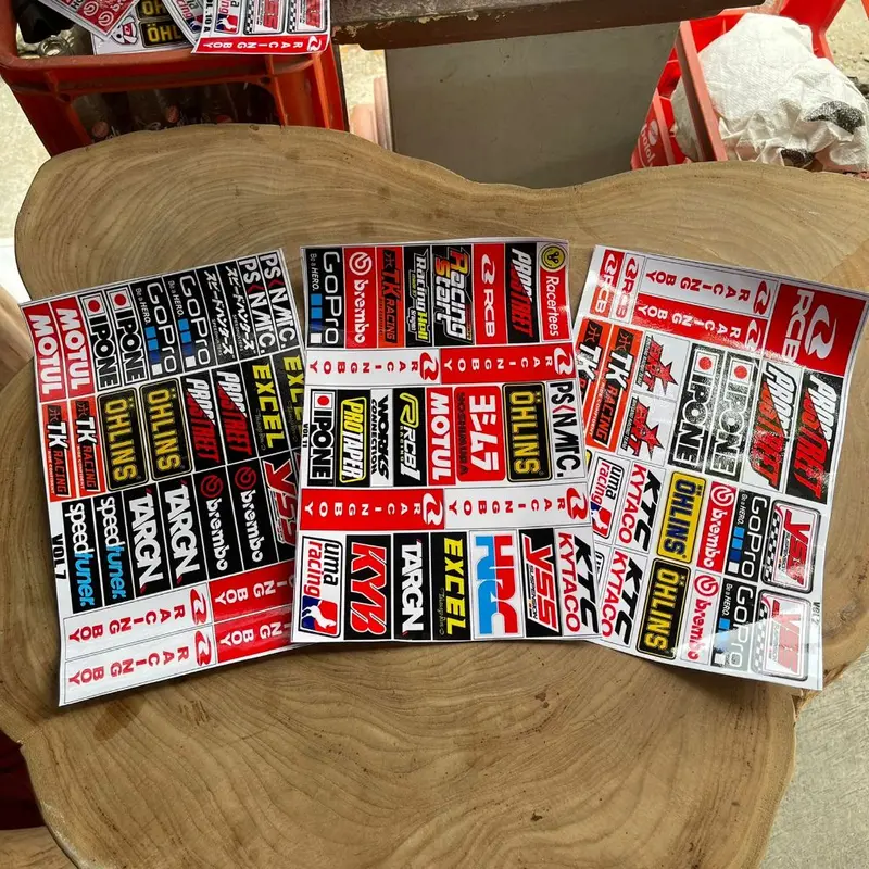 Sticker Pack Racing Stiker Motor harga perlembar sudah laminasi anti gores tahan air 2