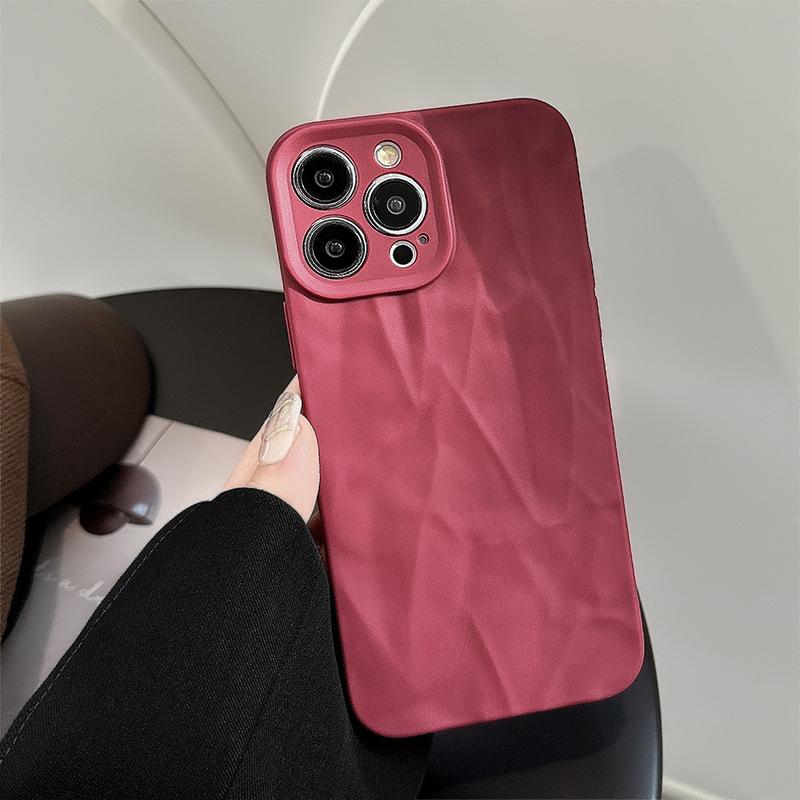 Product Introduction of Ốp Điện Thoại Xếp Ly, Nhạy Cảm Với Da, Dành Cho Apple 15Promax, 13, Iphone12 Đơn Giản, Cao Cấp, 14 Bao Gồm Tất Cả, Xr Mềm Phụ Kiện 5