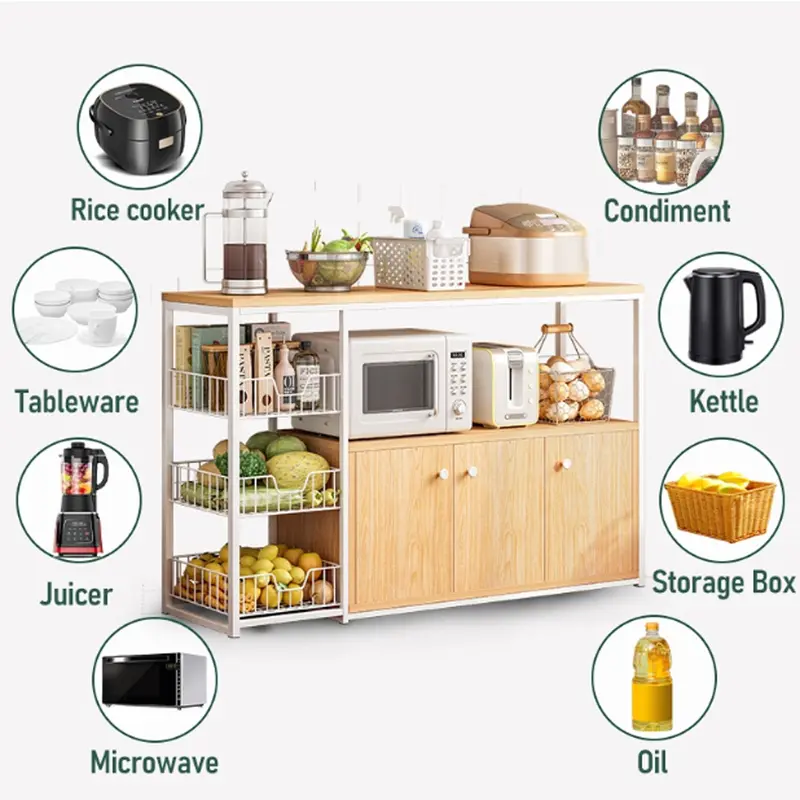 etife Rak Dapur / Meja Dapur / Meja Kompor 2 Tungku / Lemari Dapur / Rak Oven / Rak Microwave / Minimalis 3