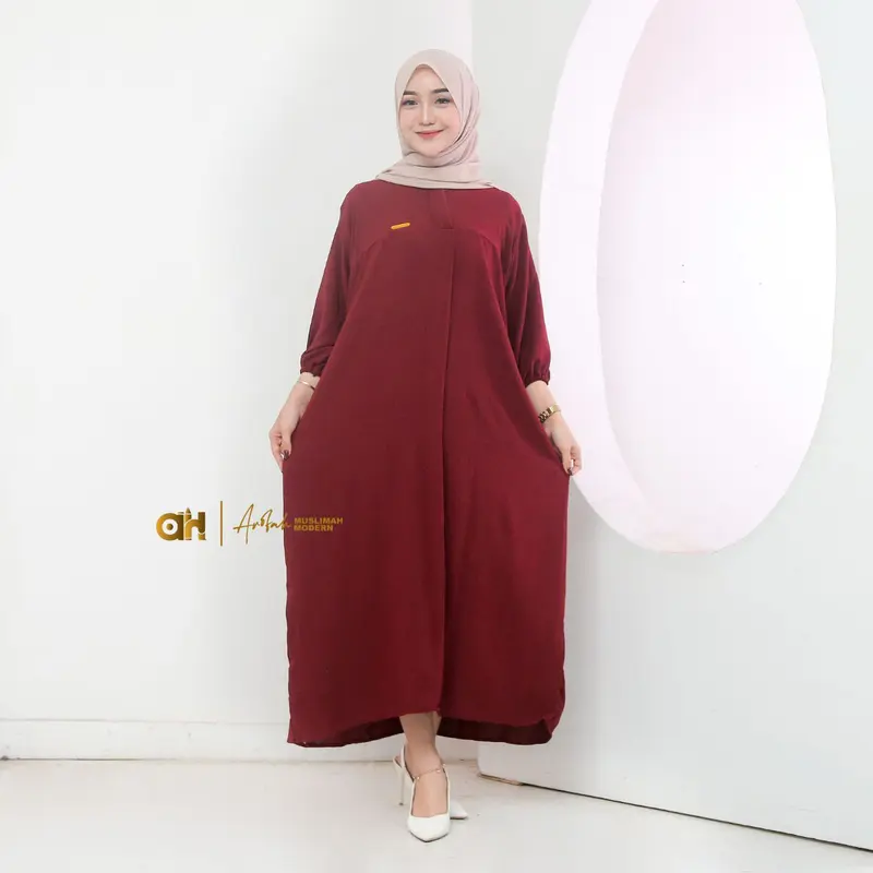 Gamis El Sira Dress Ld 130 cm Busui/ Gamis kekinian/ gamis midi dress crinkle/gamis 2024 terbaru/dress wanita kekinian/gamis baju wanita kekinian/outfit ke pantai 3