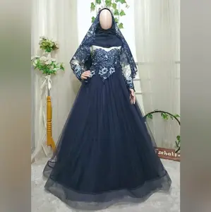 Gaun Pengantin Anggun Pernikahan Syar'i Dress Wanita