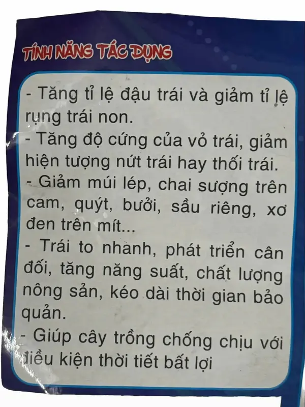 CANXI KALI BO TÚI 10KG PHÂN BÓN VI LƯỢNG CHỐNG RỤNG HOA , RỤNG TRÁI NON , TĂNG TỈ LỆ ĐẬU TRÁI NUÔI TRÁI 2