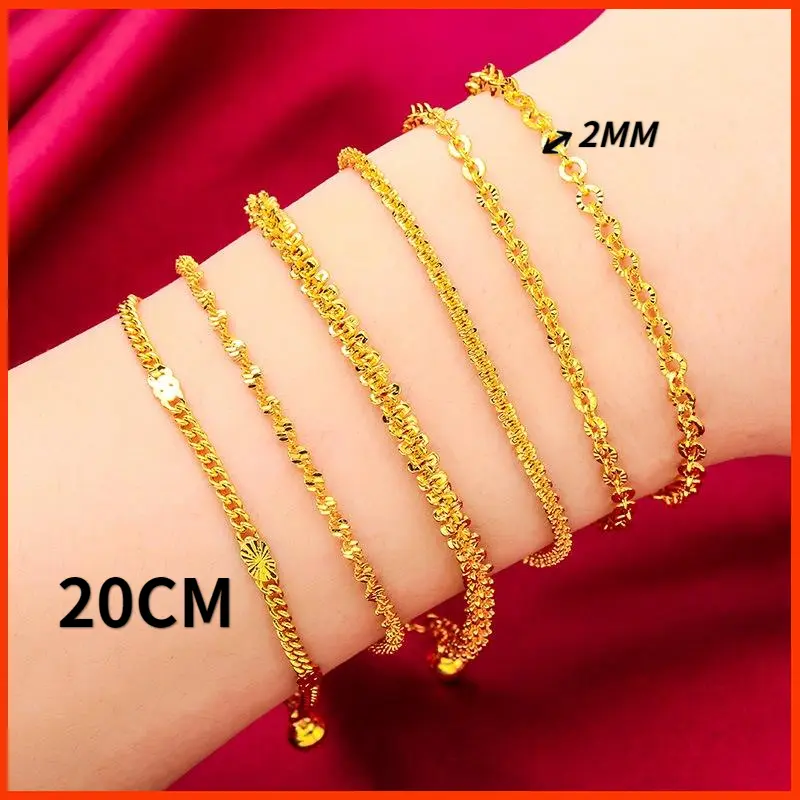 Brass Gilding Women's Chain Hand String Very Fine Bracelet