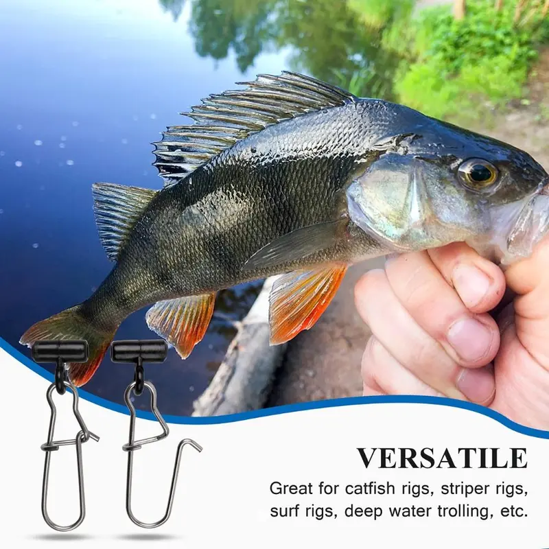 Fishing Line Sinker Slides with Fishing Clips & Hooked Snap Sinker, 30pcs Fishing Line Connector for Fishing Tackle, Outdoor Fishing Accessories 4