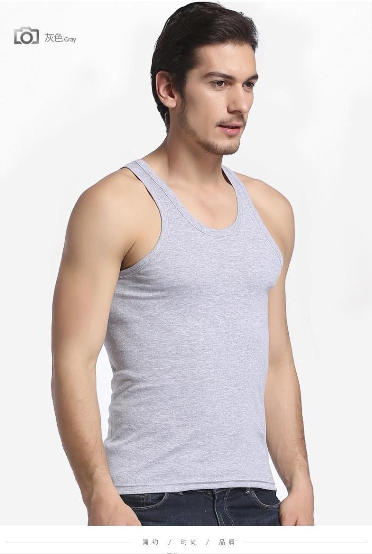 Product Introduction of Áo Vest 100% Cotton, Dành Cho Nam Giới, Phong Cách Trẻ Trung Mùa Hè, Mỏng Vừa Vặn, Co Giãn, Áo Lót Thể Thao, Không Tay, Hàng Mới Về, 1 / 3 Mảnh 9