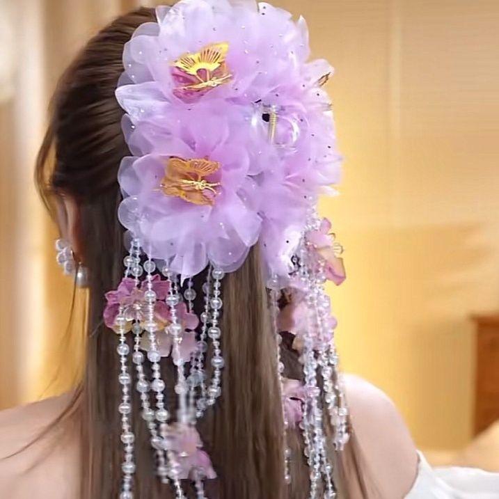 Klip Rambut, Reka Bentuk Rumbai Rama-rama dan Bunga Fleksibel, - TikTok ...