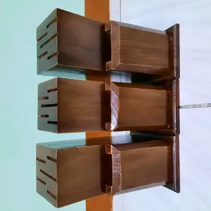 tempat pisau kayu walnut / tempat pisau unik