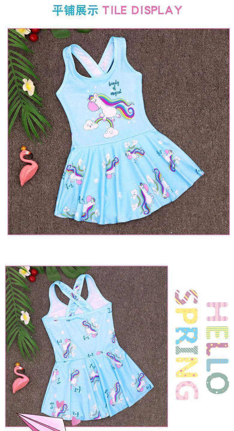 Product Introduction of Girl's One-Piece Swimming Suit Summer New Medium and Large Children Swimming Princess Skirt Little Girl Baby Swimsuit 6