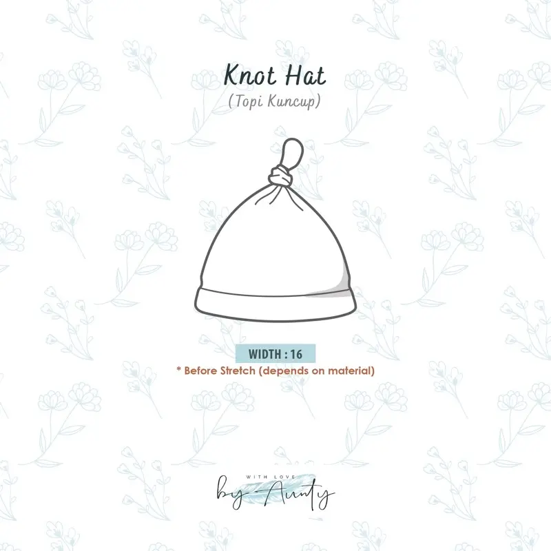 SHOPBYAUNTY - Texture Swaddle with Knot Hat (Bedong Bayi dan Topi Kuncup) 5
