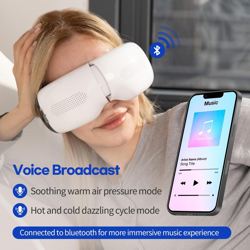 Product Introduction of Wireless Electric Eye Massager, Hot & Cold Compress Eye Massage Tool, Eye Care Instrument for Relaxation & Reducing Eye Strain 4