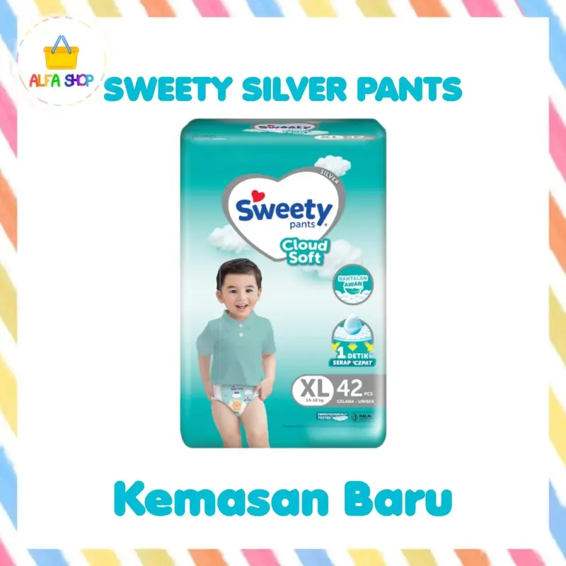 SWEETY SILVER PANTS S66 M60 L54 XL42 XXL32 Diapers 4