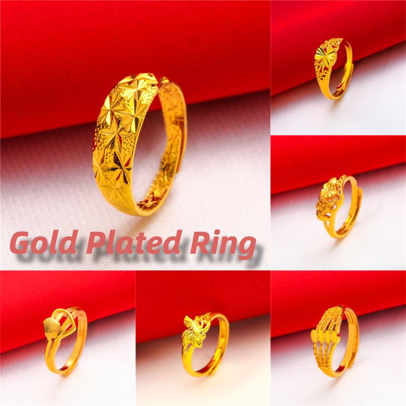 Cincin emas bersalut emas 24K untuk wanita, cincin emas pasi - TikTok ...
