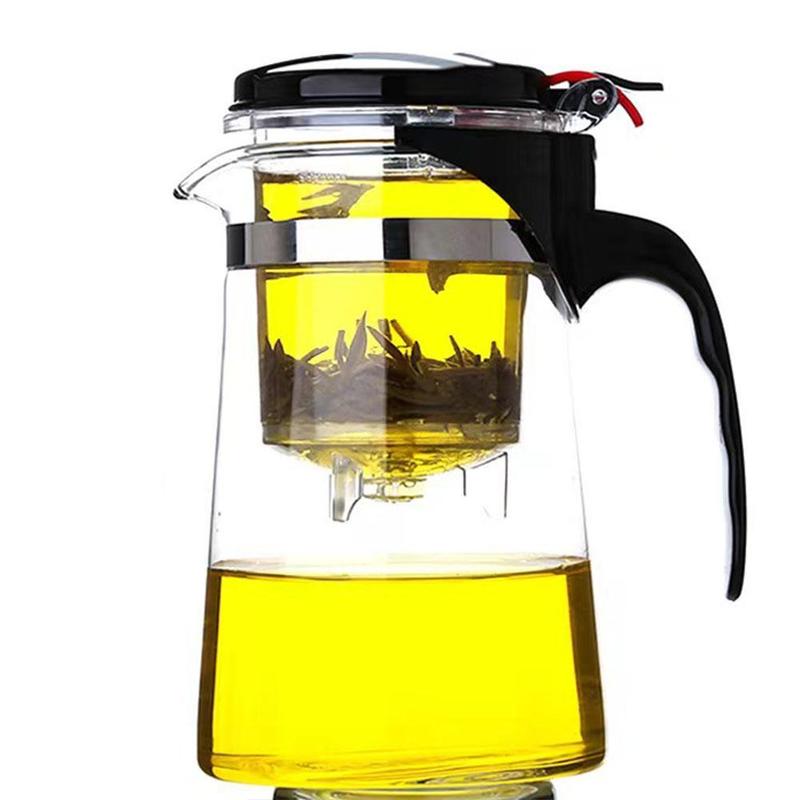Product Introduction of Teko, Penapis Satu Sentuhan, Cawan Teh, Pemisahan Air Teh, Set Teh, Diperbuat daripada Kaca 13