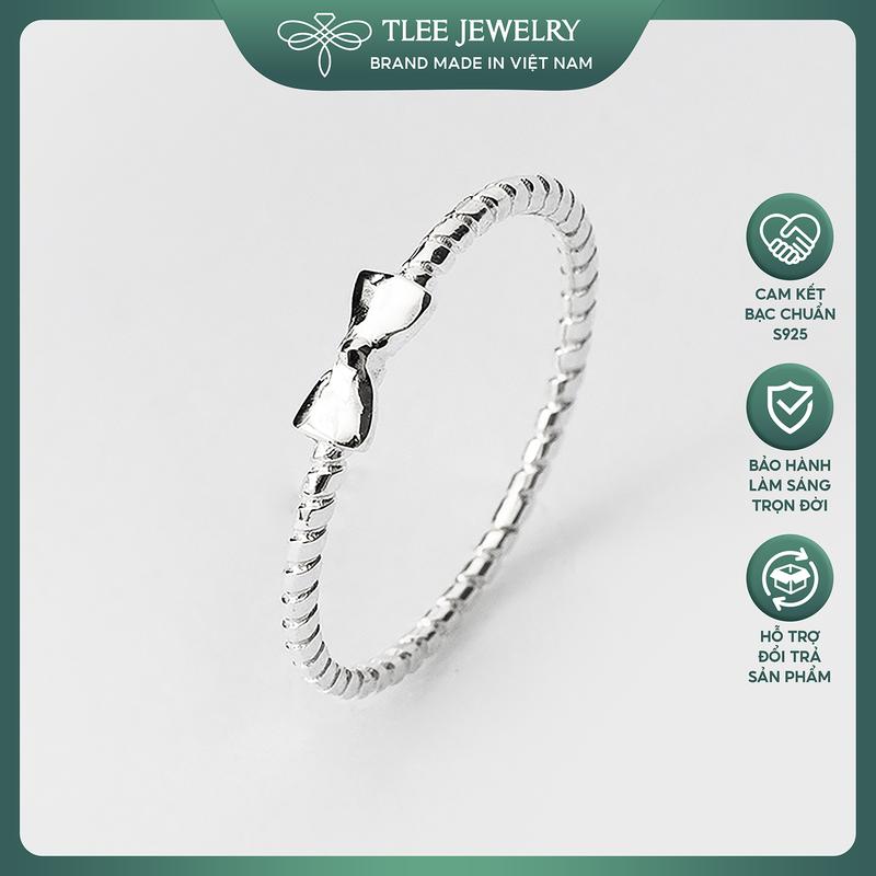 Nhẫn bạc nữ TLEE nơ tiểu thư dịu dàng TLEE JEWELRY A0183 0