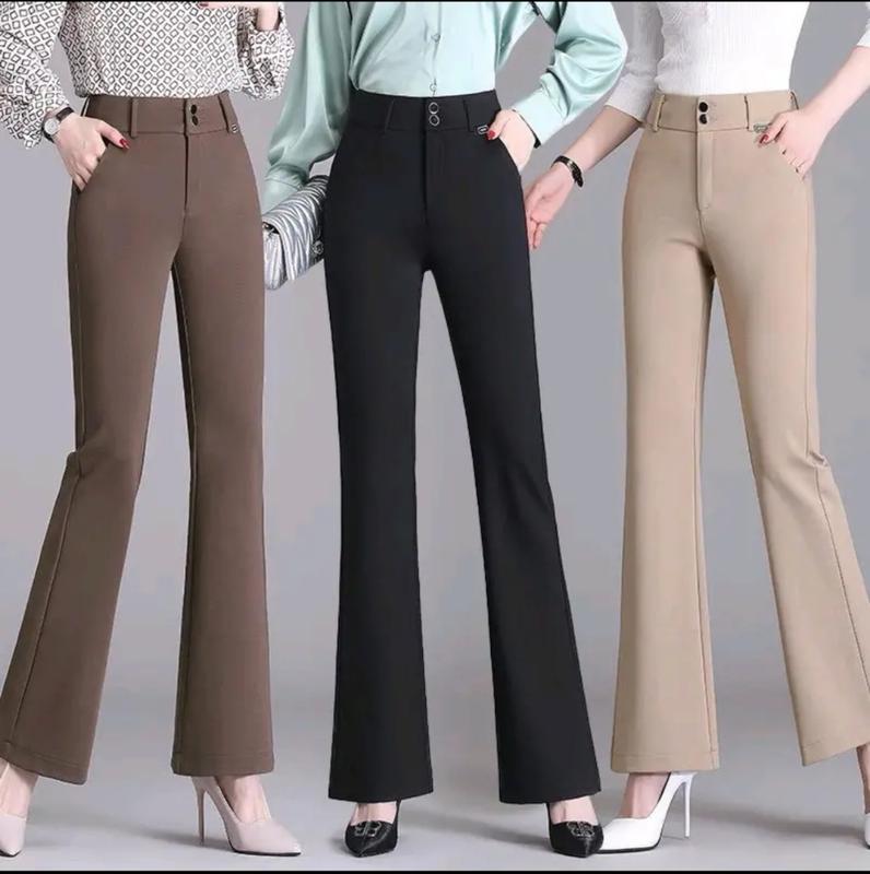  Quần loe TM cạp cao thiết kế túi chéo 2 bên chất vải tuyết mưa Q555 