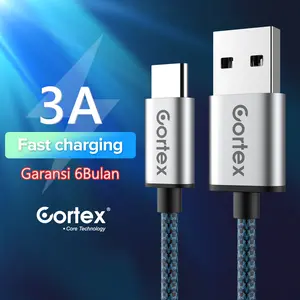 Cortex Power - KE-212 Kabel Data Type-C To USB Cable For Tipe-C Quick Charge 3A Fast Charging 120CM 1.2M