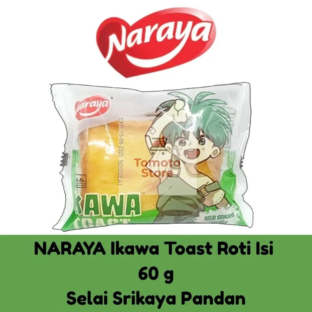 TOMOTOSTORE NARAYA Ikawa Toast Roti Isi - Srikaya Pandan 60 gr - Shop ...