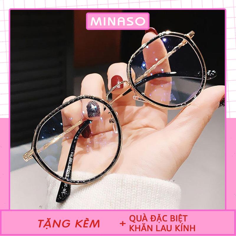 Kính cận [FREESHIP] Kính giả cận nam nữ siêu Hot, tặng quà hộp và khăn lau kính 044