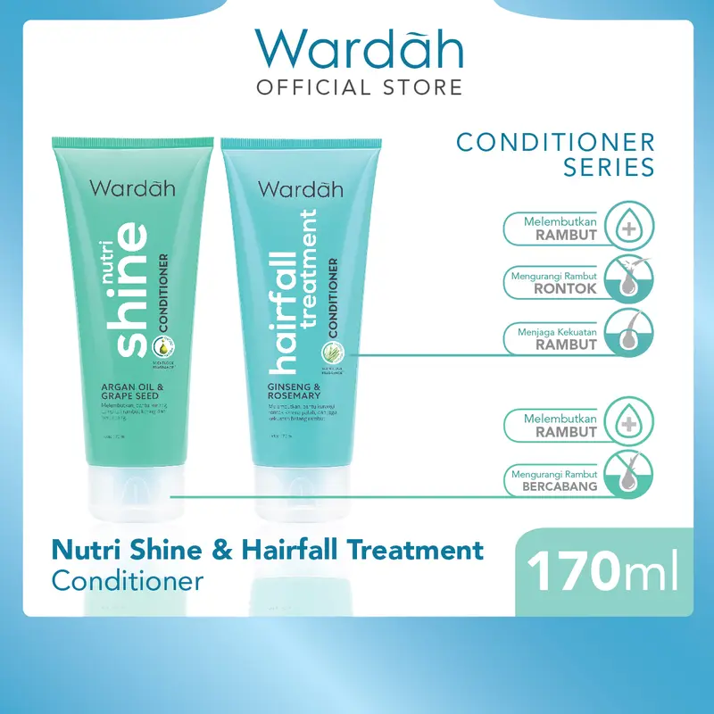 Wardah Dermascalp Expert Conditioner 170 ml - Hairfall Treatment / Nutri Shine 2