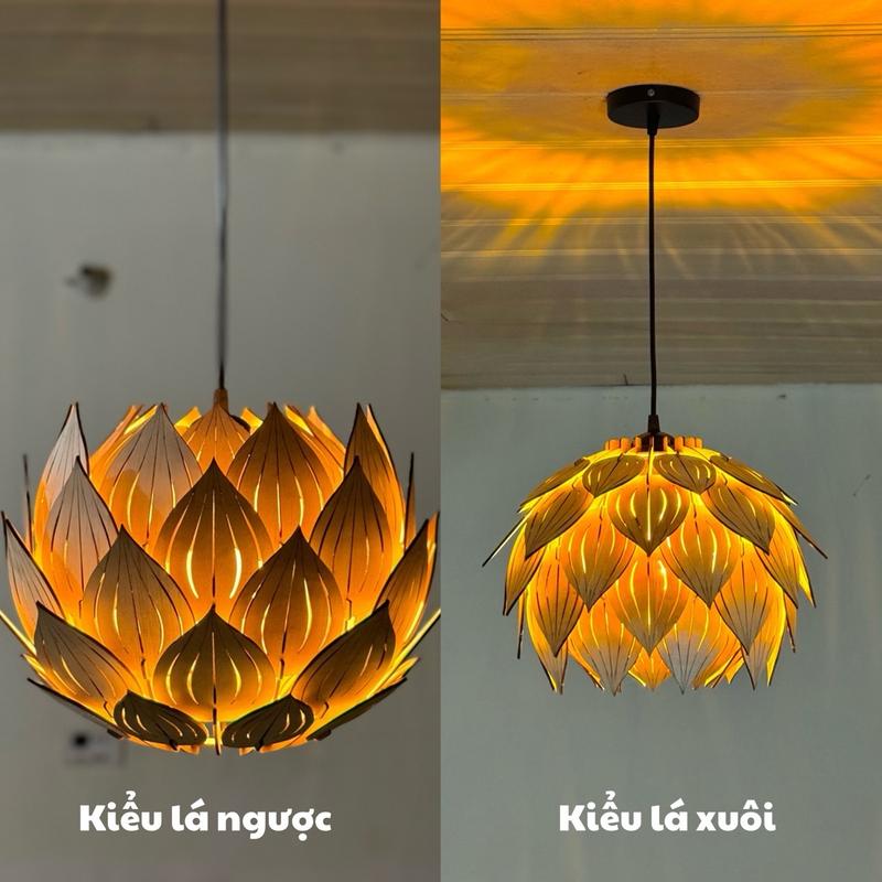 Đèn Thả Gỗ Trang Trí Decor Bông Sen 2T WORKSHOP DT30 5