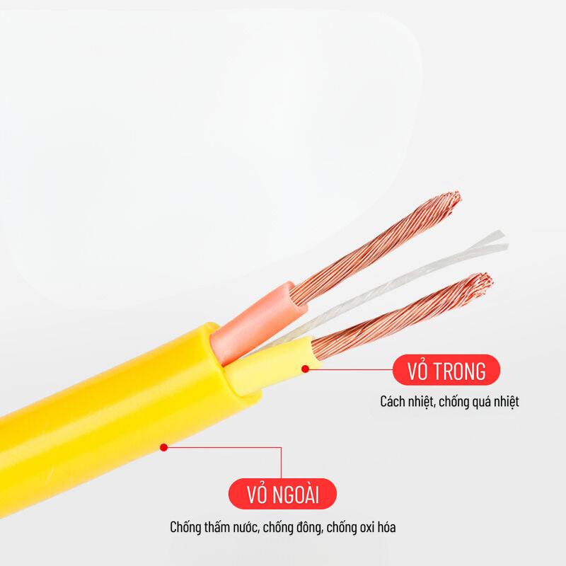  Cuộn Dây Điện Kèm Ổ Cắm Dài  Phích Cắm Đúc Chống Cháy Nổ Chịu Lực Cao Đa Năng Tiện Lợi Chịu Tải Lớn 