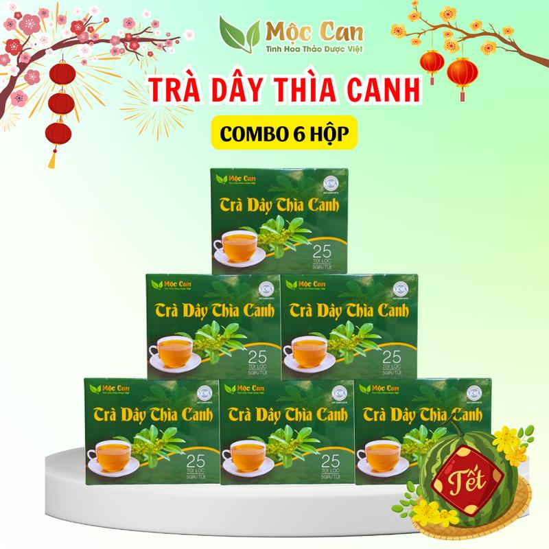  Combo 6 hộp Trà Dây thìa canh Mộc Can 6 hộp 150 túi lọc Tiện Lợi - Nước Trà Tea Chè 