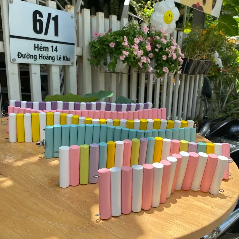 Thang uốn gỗ màu THẤP 6CM, trang trí chuồng ốc rụt rè, ốc mượn hồn, cua ẩn sĩ, dã tràng, hermit crab 8
