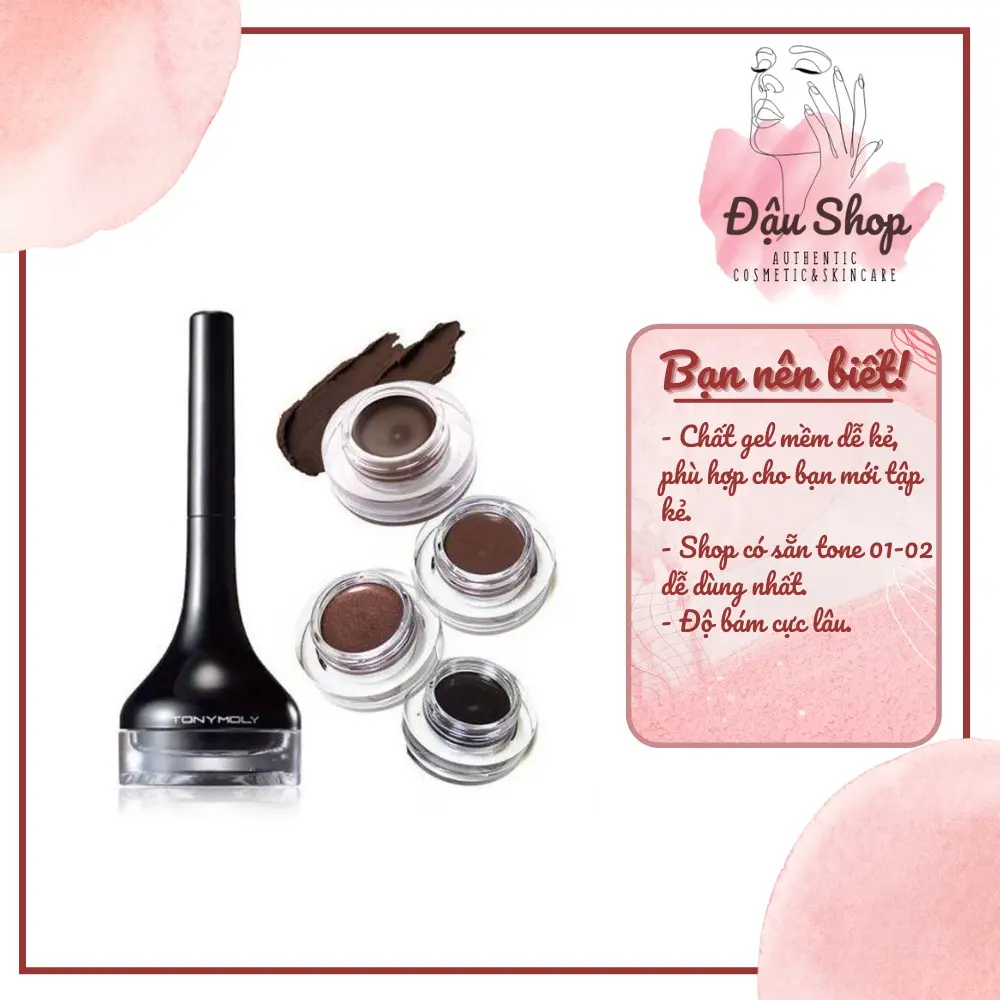 Gel kẻ mắt TONYMOLY Backstage Gel Eyeliner Mỹ Phẩm Cosmetic Nữ Trang Điểm
