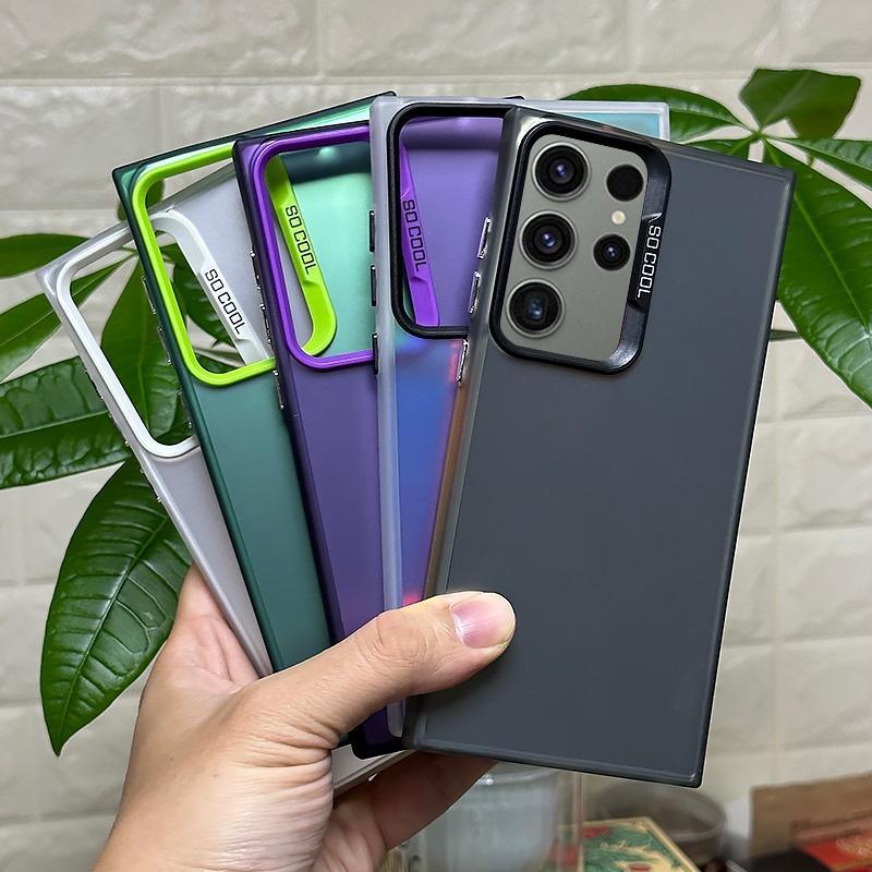 Ốp Điện Thoại TPU Mềm Lì Sang Trọng Cho Samsung S23 FE S22 S21 Plus Note 20 Ultra A14 A24 A54 A34 S20 S21 FE 5G Ốp Lưng Bảo Vệ Ống Kính Ốp Lưng Sốc Mỏng