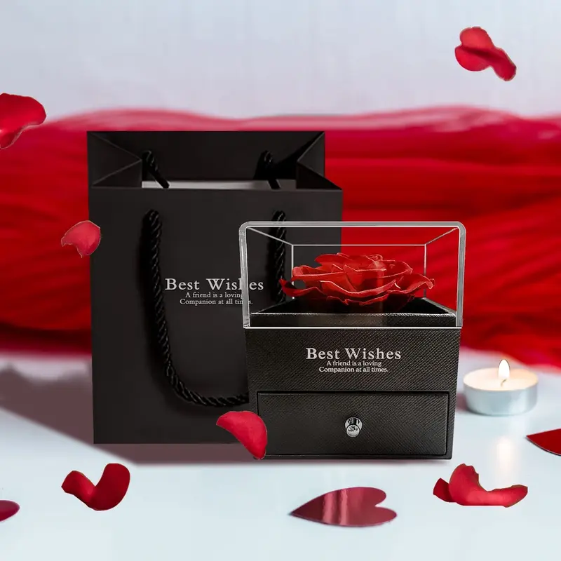 Kecantikan Mistik Diawetkan Mawar Asli Merah dengan Kalung 925 Mawar Ajaib Hadiah untuknya Hadiah Ulang Tahun untuk Wanita Pacar Ibunya Istri Nenek di Hari Kasih Sayang Set Natal Hari Ibu 4