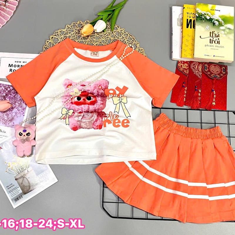 Bộ quần áo chân váy cho bé gái 8-18kg - Sandal, thiết kế chân váy, chất liệu tốt, nhiều màu sắc và kiểu dáng - Quai Hậu 2