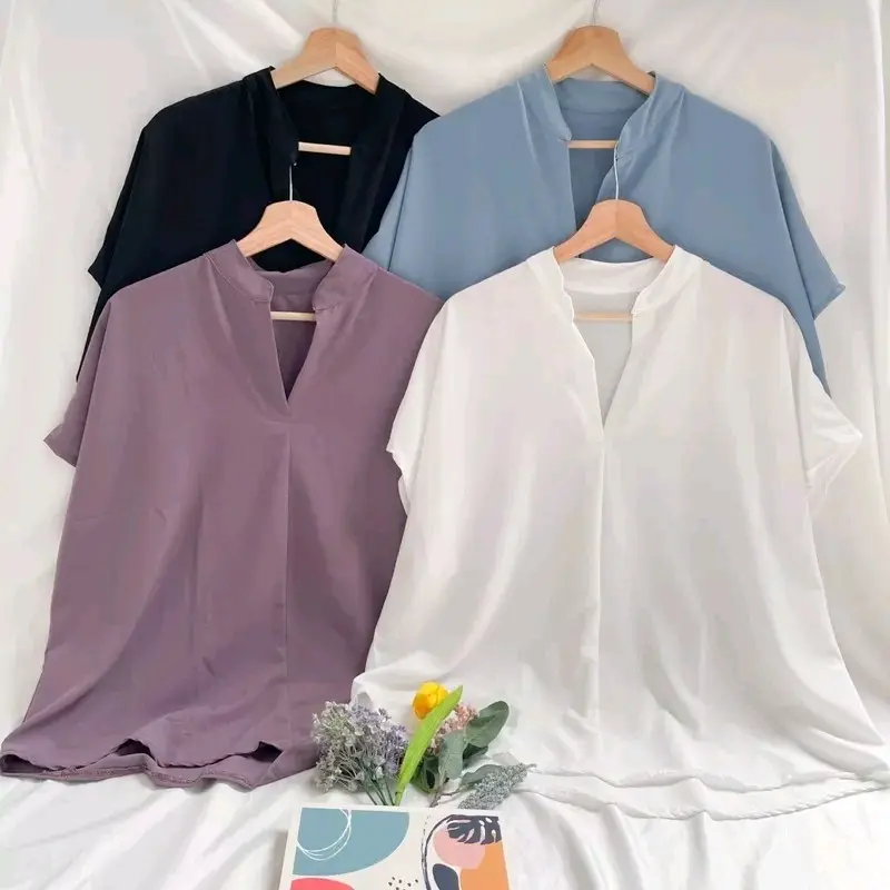 DARCY VNECK OVERSIZE SHIRT BAHAN KATUN RAYON DIAMOND 1