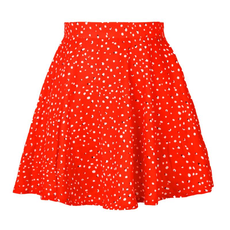 [LS] Floral Skirt Chiffon Printed Umbrella Skirt Fresh Invisible Zipper Skirt Lady Fashion Basic New Hot Sale Womenwear Minimalist Model 6644 4