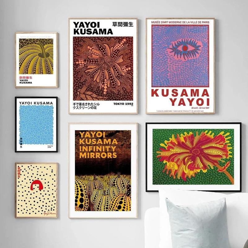 Yayoi Kusama Infinity Mirrors Flower Eye Abstract Nordic Posters And Prints Wall Art Canvas Painting Pictures For Living Room 2