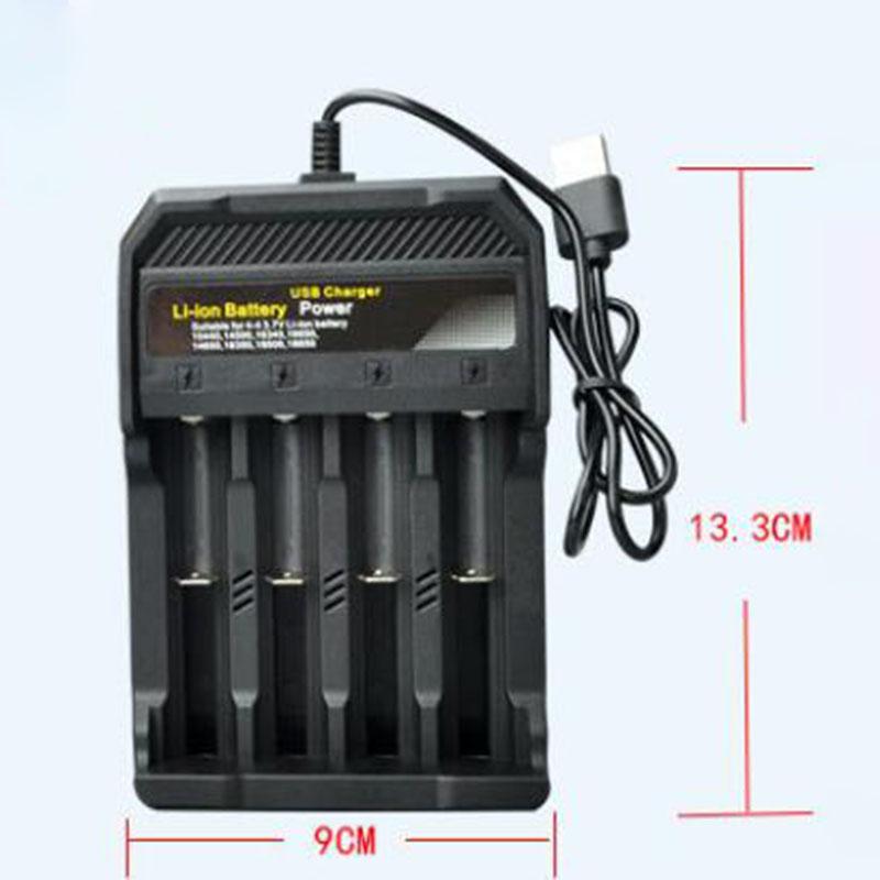 Product Introduction of Lithium-ion Charging Plug USB Ports 14500 16340 18350 18650 Li-ion Battery 4 Slots Charger Adapter F2SG 66