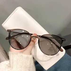 KACAMATA PHOTOCROMIC BENTUK BULAT BAHAN METAL GAYA KOREA / HARGA GROSIR