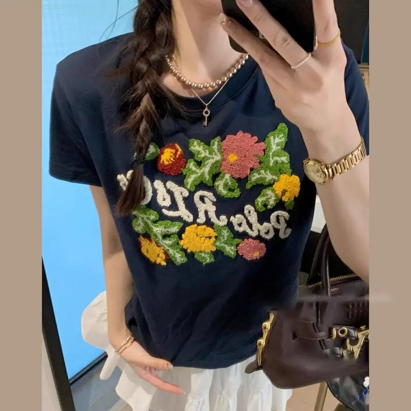 Pure Cotton Graphic Tee – Loose Fit for Summer Streetwear
