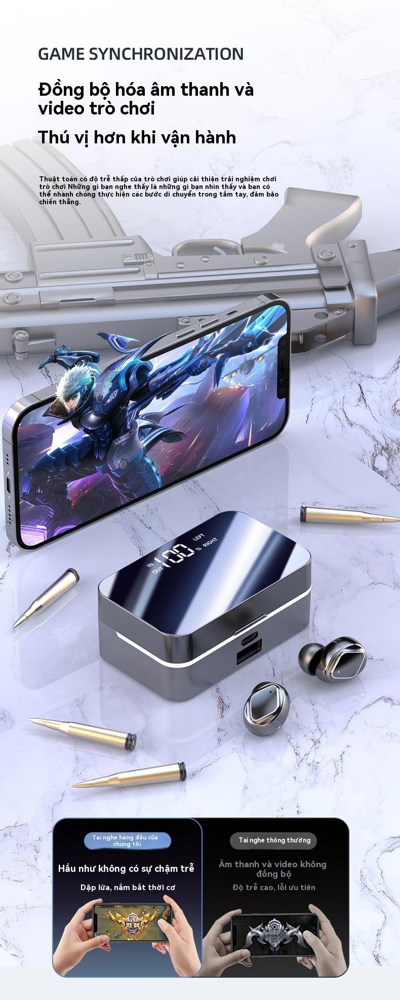Product Introduction of Tai Nghe Bluetooth Không Dây, Trong Tai, Dung Lượng Lớn, Màn Hình Kỹ Thuật Số Tráng Gương, Thời Lượng Pin Siêu Dài, Giảm Tiếng Ồn Thông Minh, TWS Earphone 8